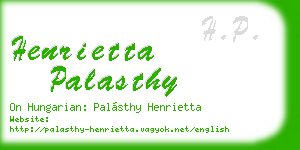 henrietta palasthy business card